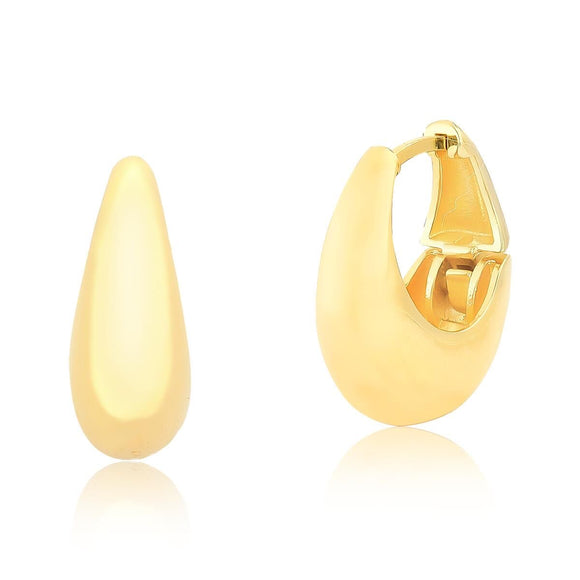 Maxi Oval Hoop Earrings, 18k Gold Filled