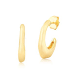 Duo Hoop Stud Earrings, 18k Gold Filled & White Rhodium