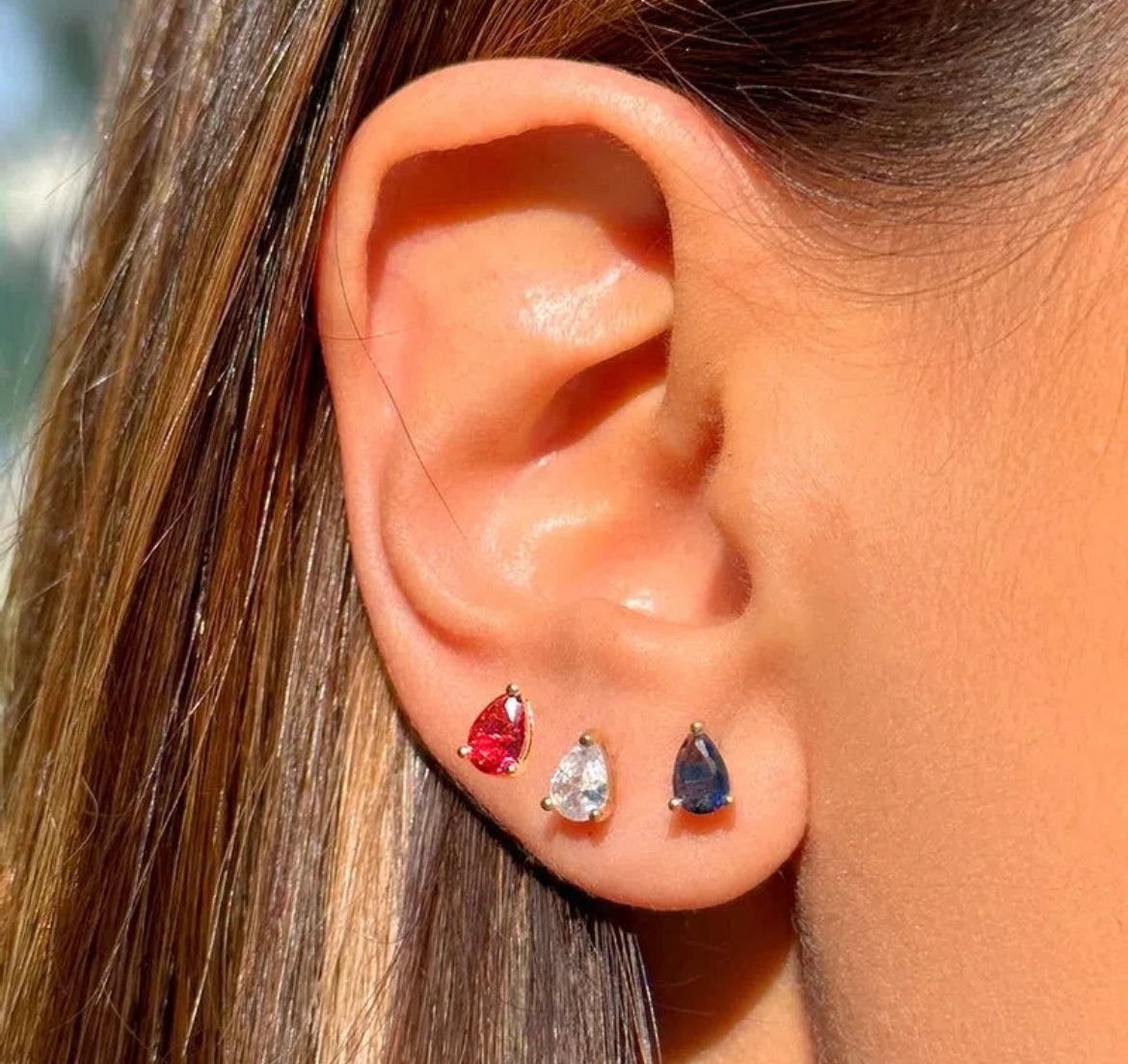 Trio hot sale stud earrings