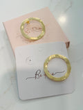 Gorgeous Circle Stud Earring, 18k Gold Filled