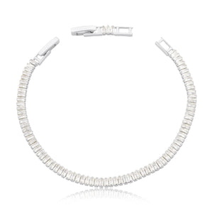 Crystal Riviera Bracelet, White Rhodium