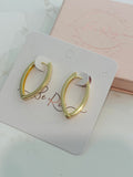 Small Triangle Hoop Earrings, 18k Gold Filled
