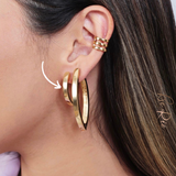 Small Triangle Hoop Earrings, 18k Gold Filled
