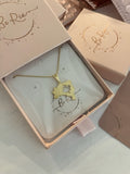 "My Journey" Brazil-Canada Necklace, 18k Gold Filled