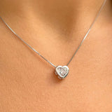 Heart Necklace, Sterling Silver