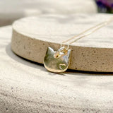 Cat Love Pendant Necklace. 18k Gold Filled
