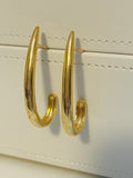 Beautiful Hoop Stud Earrings, 18k Gold Filled