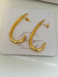 Beautiful Hoop Stud Earrings, 18k Gold Filled
