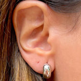 Medium Hoop Earrings, Sterling Silver