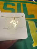 Brazil Map Necklace, 18k Gold Filled