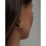 Maxi Oval Hoop Earrings, 18k Gold Filled