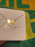 Brazilian Heart Necklace, 18k Gold Filled