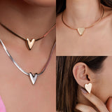 Gold Heart- Snake Necklace, 18k Gold Filled