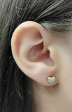 Little Heart Stud Earrings, 18k Gold Filled