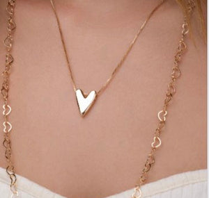 Gold Heart Necklace, 18k Gold Filled