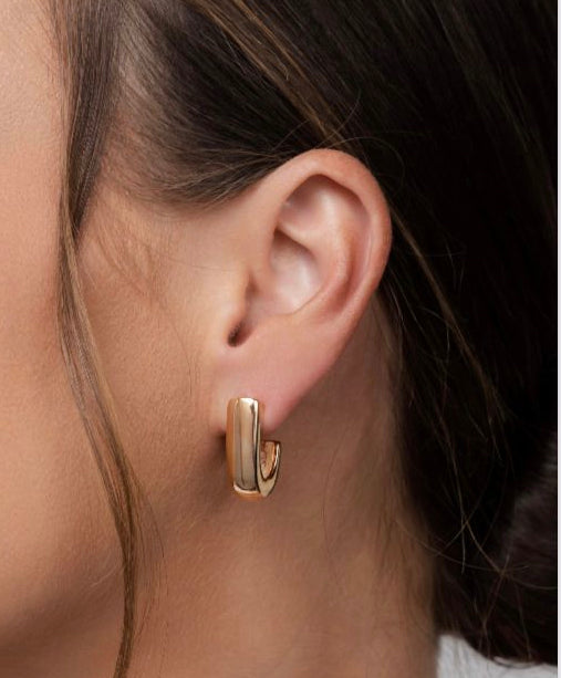 Bold Stud Earrings, 18k Gold Filled