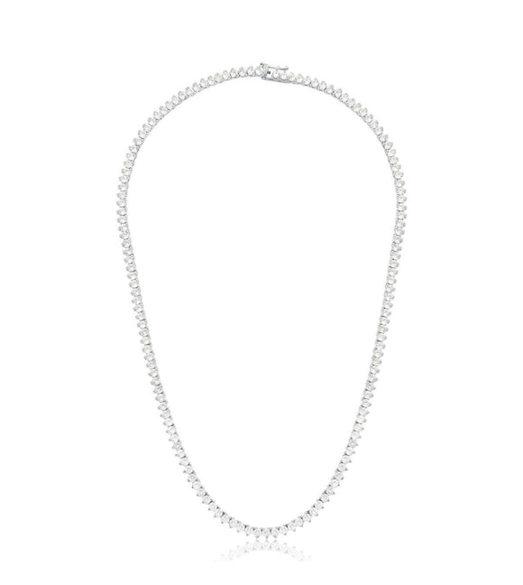 Crystal Riviera Necklace, White Rhodium