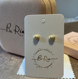 Little Heart Stud Earrings, 18k Gold Filled