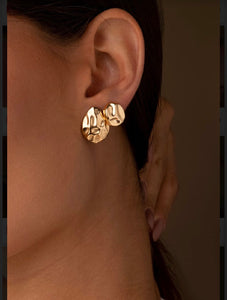 Small Style Oval Stud Earring, 18k Gold Filled