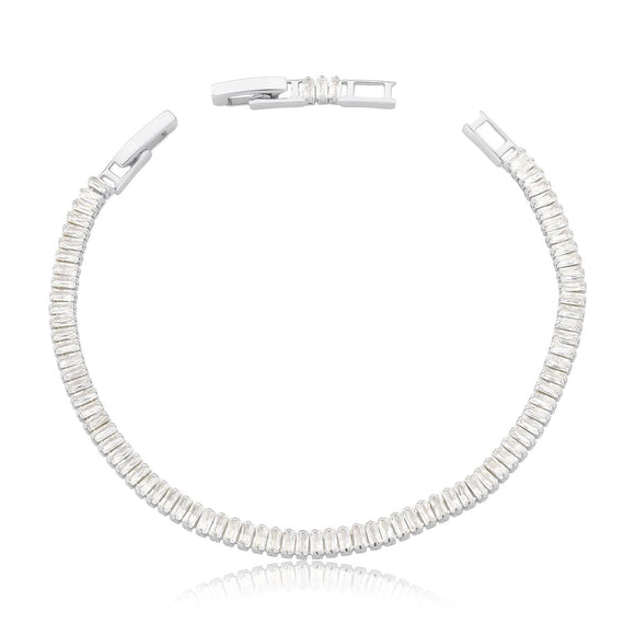 Crystal Riviera Bracelet, White Rhodium