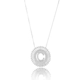 Crystal Mandala Necklace Letter C, White Rhodium