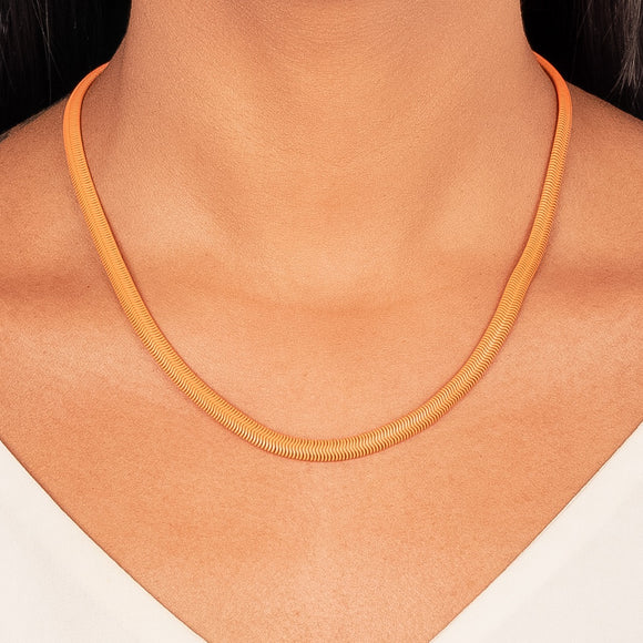 Orange Necklace, 18k Gold Filled