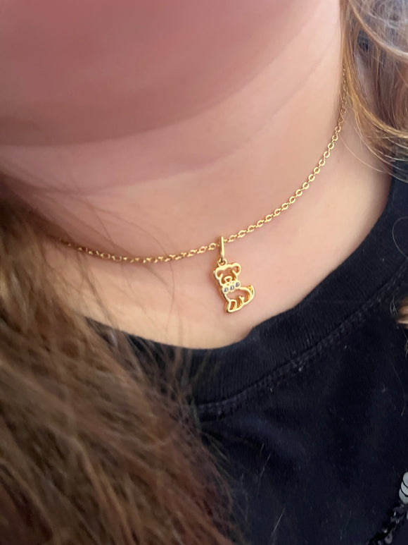 Pet Dog Necklace Pet Collection 18k Gold Filled