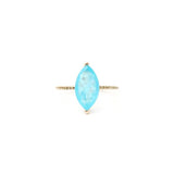 Blue Fusion Ring, 18k Gold Filled