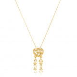 Boy and Girl Necklace With Crystals, 18k Gold Filled