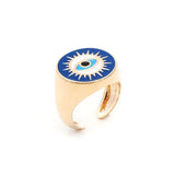 Greek Eye Ring, 18k Gold Filled