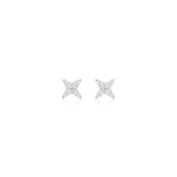 Zirconia Star Stud Earrings, Sterling Silver