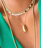 Drop Necklace and Stud Earrings, 18k Gold Filled