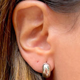 Small Hoop Earrings, Sterling Silver