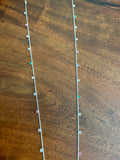 Long Colourful Zirconia Necklace, White Rhodium