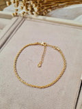 Gold Rope Chain Bracelet, 18k Gold Filled